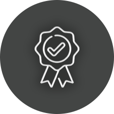 Ribbon with checkmark icon